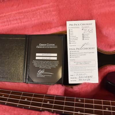 Gibson ES-335 Memphis Bass 4 string 2013 Black Hollow Body w Hard Case / COA image 12