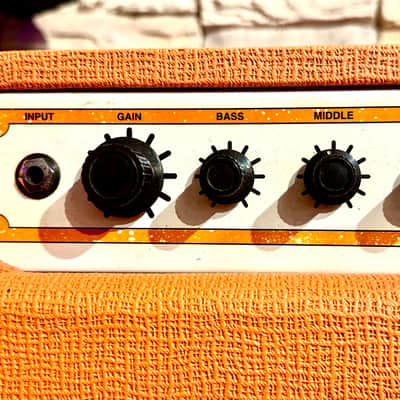Orange AD 15 1x12” Signed by Antonio Vega (Nacha Pop) Checked by Pablo Kahayan “Collector’s Spanish Pop Star Piece” image 7