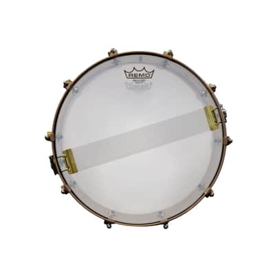 A&F Drum Co. Raw Brass Snare Drum 6.5 x 14 image 7