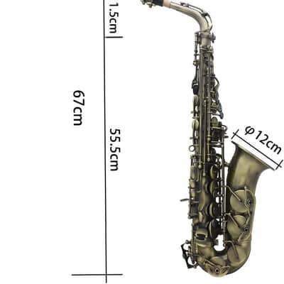 Professional Brass Bend EB E-Flat Alto Saxophone with High F# image 2