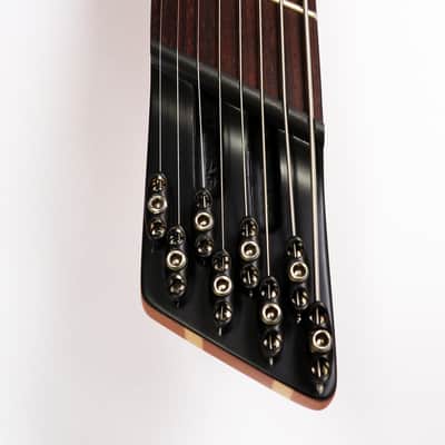 Agile 8 String Multi-Scale Fan Fret Chiral Parallax 82528 RN Satin Green/Blue Headless Electric Guitar image 4