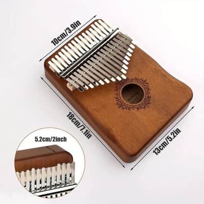17-Key Thumb Piano – Retro Style Finger Piano with Learning Guide & Tuning Hammer image 2
