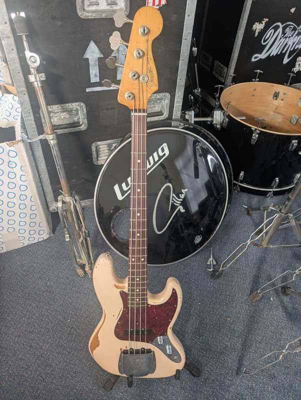 Fender Flea Artist Series Road Worn Signature Jazz Bass 2016 - Present - Shell Pink image 1