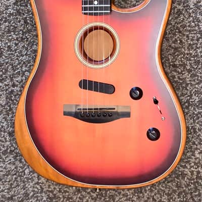 2019 Fender American Acoustasonic Stratocaster acoustic electric guitar made in the USA comes with a Fender gigbag image 2
