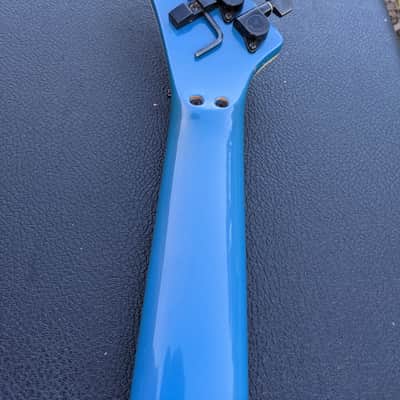 1987 Kramer Mach II Stagemaster Standard Flip Flop Blue W/OHSC Great Condition Overall image 16