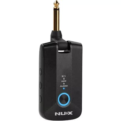 NUX MP-3 Mighty Plug Pro Silent Practice Guitar/Bass Modeling Headphone Amp & Philips Over-Ear Headphones Bundle image 2