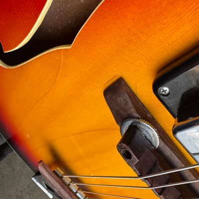 RARE VINTAGE Univox Pro Jazz Guitar ES-175 L-5 Semi Hollowbody Open Book Headstock MIJ Japan 70’s - Sunburst image 5