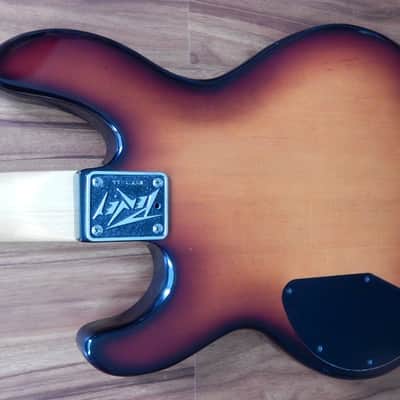 Peavey T-45 Bass Natural w case. Awesome Player w Superb Tone! T-40 body w Single Pickup image 6