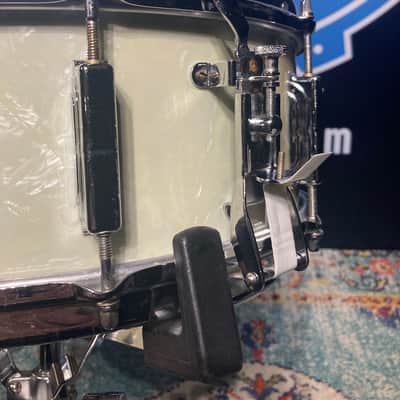 Leedy - 5.5x14" "Slingerleedy" No. 390 Shelley Manne Model Snare Drum 1958 - White Marine Pearl image 5