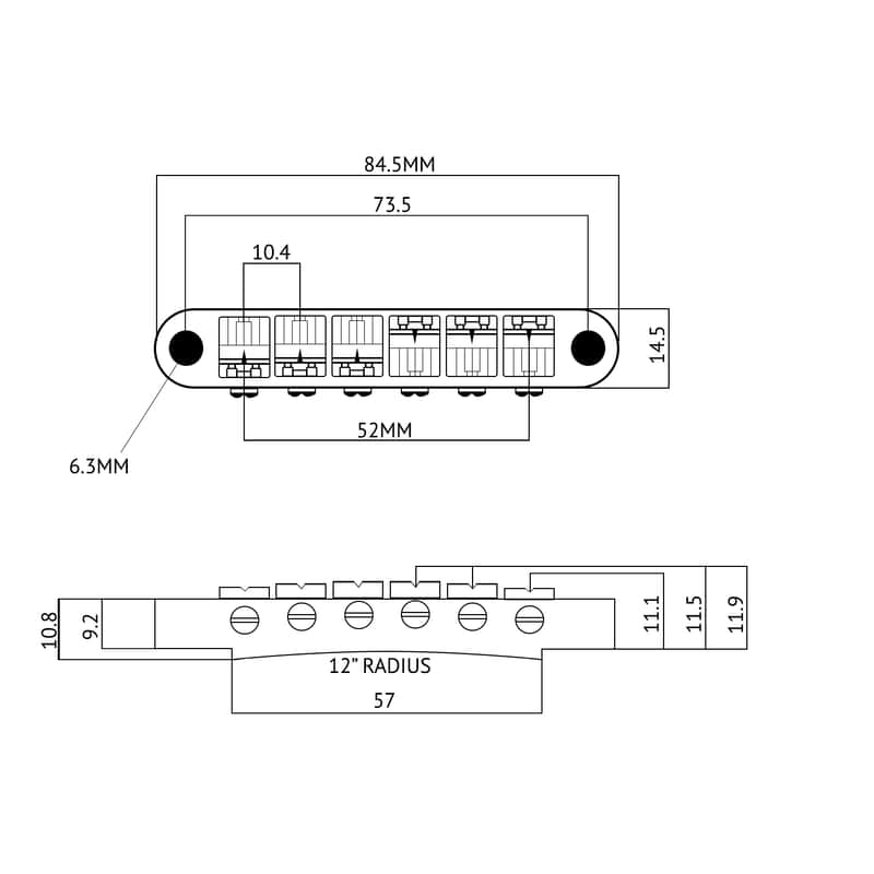 Nashville Style Tune-o-matic Bridge for Epiphone Les Paul SG ES Dot image 1