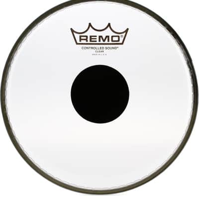 Remo Controlled Sound Clear Black Dot Drumhead - 8 inches image 2