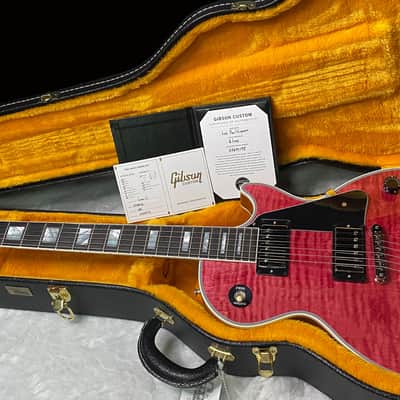 NEW! Gibson Dealer Select Custom Shop Les Paul Custom AAA Super Curly Figured Top - Transparent Pink - Authorized Dealer - WOW! 8.8 lbs - G07451 image 16