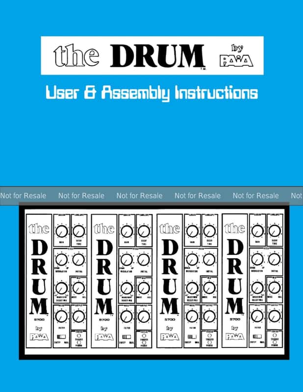 Paia the Drum 5700 Assembly/Operating Instructions image 1