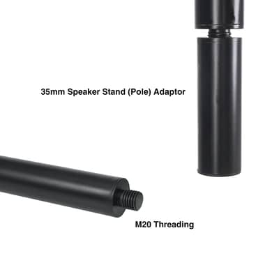 STSD-ADM-PAIR | Pair of Speaker Stand Adapters, M20 to 35mm Adapter Sleeves for Speaker Flanges image 2