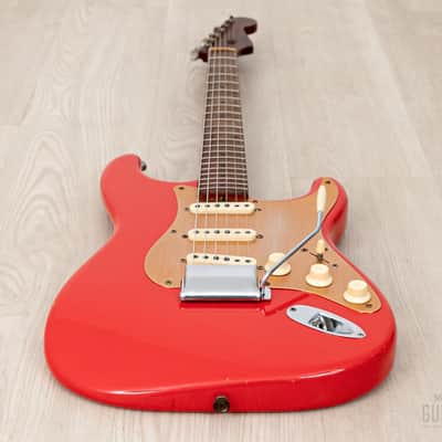 1959 Fender Stratocaster Vintage Guitar Pre-CBS, Matador Red Lacquer (Riggio) w/ Tweed Case image 11