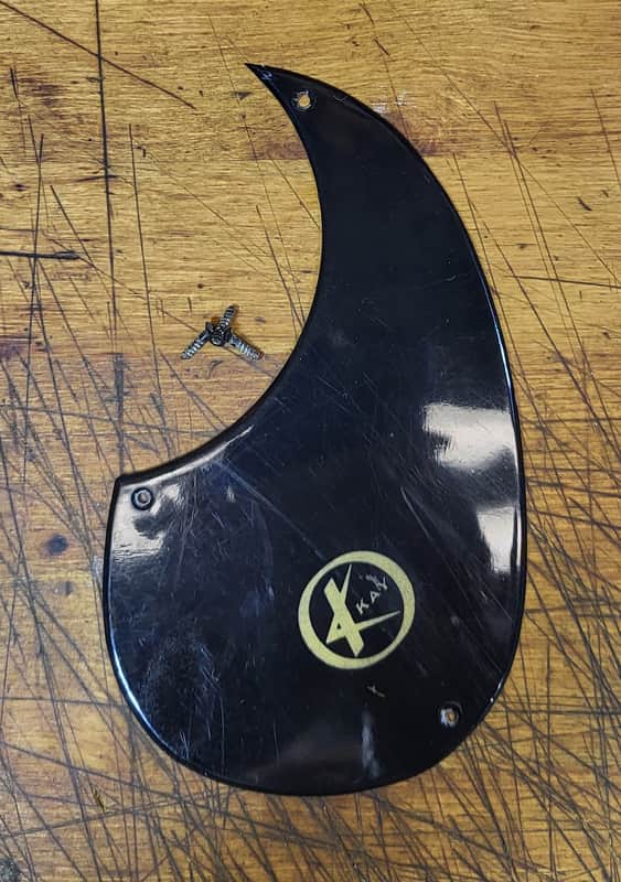 Vintage RARE Kay Parlor Flat Top Acoustic Guitar Pickguard Original Installation Screws Luthier Parts image 1