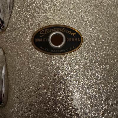 Slingerland 59/60 Radio King Super Gene Krupa 14X7 Silver Sparkle unique custom order features image 12