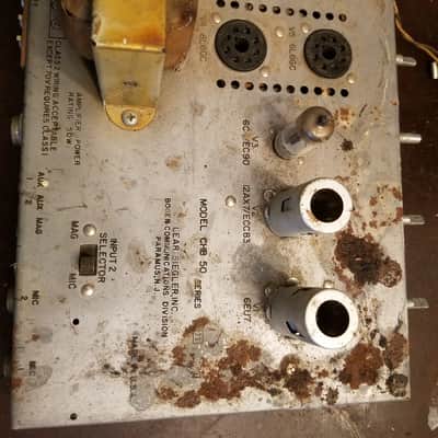 Bogen CHB50 Challenger 6L6 Tube PA Amp Guitar CHB 50 1963 Grey Mottled Steel image 7