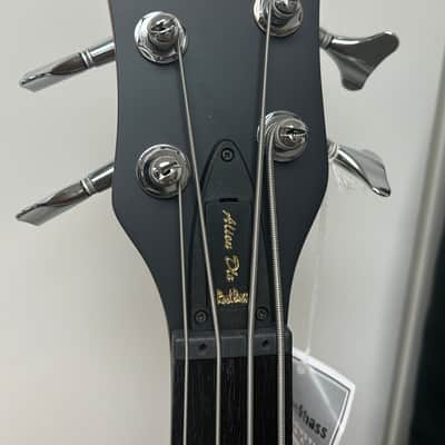 Warwick RockBass Alien Deluxe Hybrid Thinline 4 String Left Handed Fretless Acoustic Electric Bass - Natural image 5