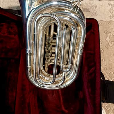 Wessex Mighty Midget TB160 Silver Plated Tornister Travel BBb Pocket Tuba image 6
