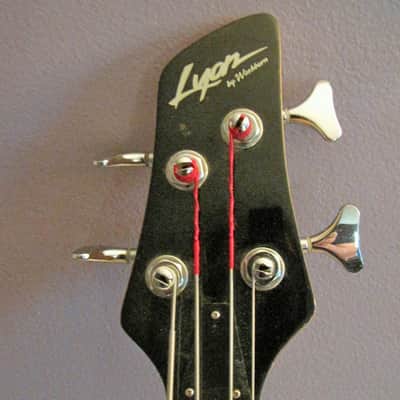 Lyon "Series 4" Bass Guitar by Washburn Black Gloss P-Bass Style image 11