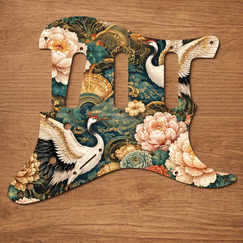 Stratocaster SSS 11 Hole Pickguard USA/Mexico UV Printed Graphics image 1