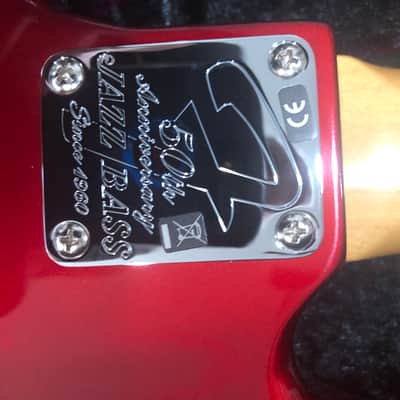 Fender 50th Anniversary Jazz Bass with Matching Headstock 2010 - Candy Apple Red image 6
