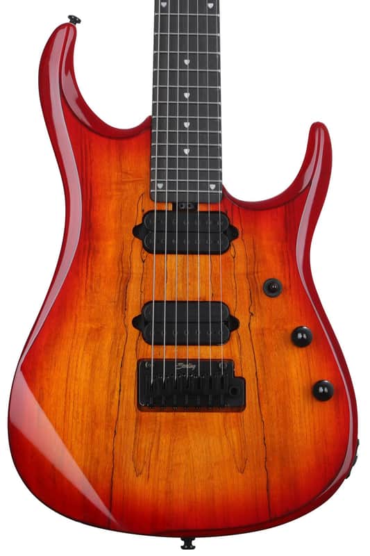 Sterling By Music Man John Petrucci Dimarzio JP157DSM 7-string Electric Guitar - Blood Orange Burst image 1