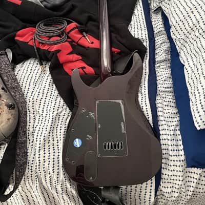 ESP LTD MH-1000 Evertune with Ebony Fretboard 2017 - Present - See Thru Black image 2