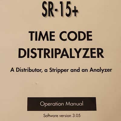 Brainstorm Electronics  SR-15+ Time Code Distripalyzer image 22