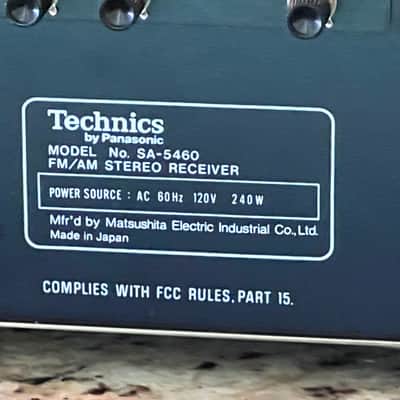 Technics SA 5460 AM/FM Stereo Receiver 65WPC -Serviced-Cleaned-Tested-Awesome image 17