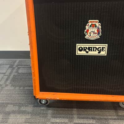 UK Orange OBC410 4x10 bass cabinet cab w/ casters image 9