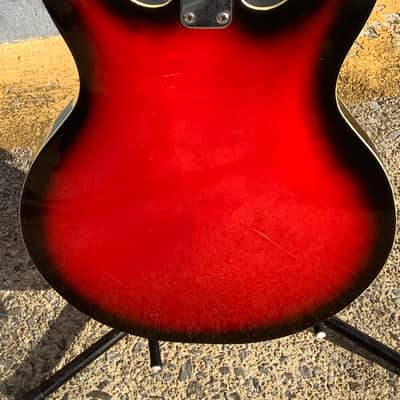 Ibanez Model 1910 1972 Red Sunburst Semi-Hollow Body Electric Guitar image 16
