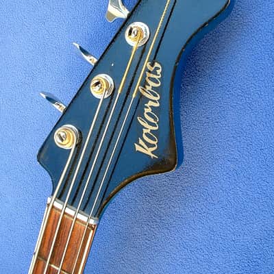 Jolana KolorBass Vintage E-Bass 1968 Thinline Hollow Bass-Guitar Blue 4 String Selten Kolor Bass image 7