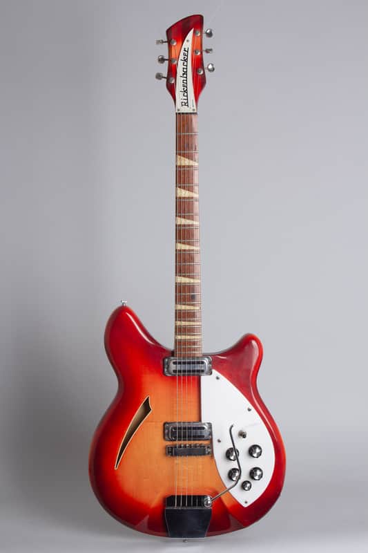 Rickenbacker  Model 365 Thinline Hollow Body Electric Guitar (1966), ser. #FF-2256, original silver tolex hard shell case. image 1