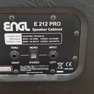 Engl E212VB 2X12 Vertical Pro Guitar Cab (with wheels and cover) image 4