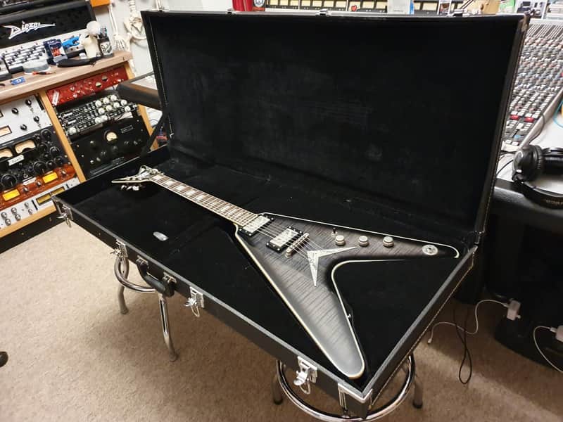 RARE Dean 30th Anniversary 1 of 100 Limited Edition Flying V XXX Trans Black Flame Top image 1