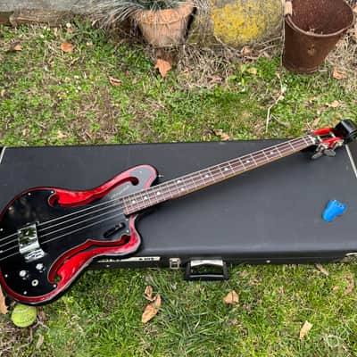 Immagine 1967 Ampeg AEB-1 - Electric Scroll Bass - Black/Red Sunburst - #609 of 750 - OHSC - 19