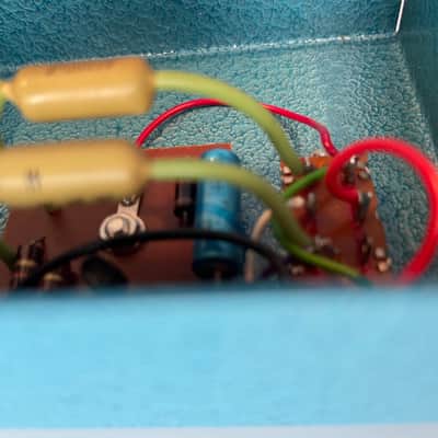 Pigeon FX Hornsby Skewes Treble Booster 2000's - teal, hammered finish image 3