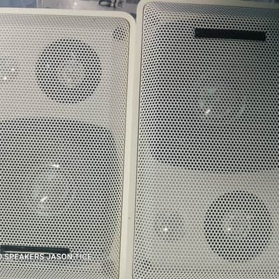 BOOK SHELF INDOOR OUTDOOR SPEAKER PAIR 3WAY BACKGROUND PA CHURCH STEREO SHOP SPEAKERS WITH MOUNTING BRACKETSAND HARDWARE 22KHz RESPONSE image 6