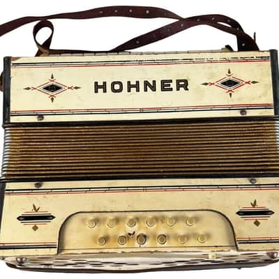 Early 20th Century M. Hohner German Accordion w/ Leather Harness and Case image 2