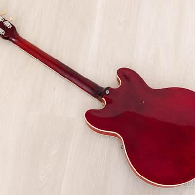 1962 Gibson ES-335 TDC Vintage Semi-Hollow Guitar Cherry w/ Bigsby, Pat # Pickups, Lifton Case image 14