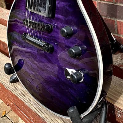 ESP LTD Deluxe EC1000 LEC1000QMSTPSB Quilt Maple See-Thru Purple Burst Guitar image 3