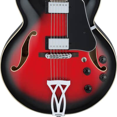 Ibanez AF Artcore 6 String Electric Guitar - Transparent Red Sunburst (AF75TRS) image 8