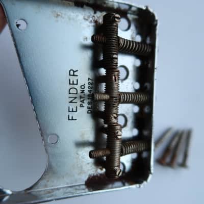 Left Handed Fender Telecaster Bridge  PAT.PEND. Tele / 60's 70's  Chrome 62 Relic RI Lefty image 10