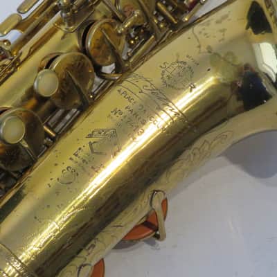 1933 Selmer Cigar Cutter Alto Saxophone - Great Playing sax imagen 4