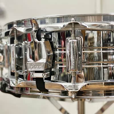 Pearl 5x14 Chrome Over Steel Snare Drum 1970s image 5