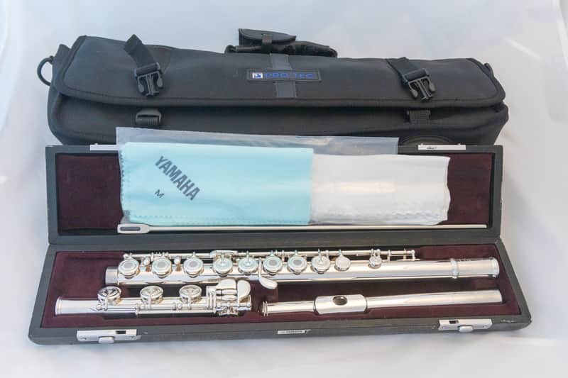 Yamaha YFL-584H (YFL-587H) Professional Flute All Silver Open-hole *Made in Japan *Cleaned & Serviced image 1
