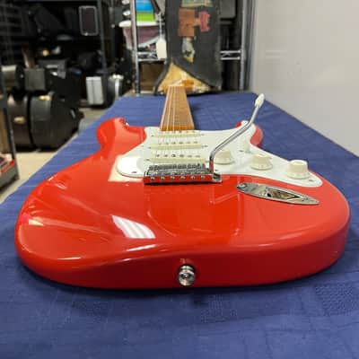 Used 2021 Squier Classic Vibe '50's Strat Stratocaster Electric Guitar Maple Fingerboard Fiesta Red image 21