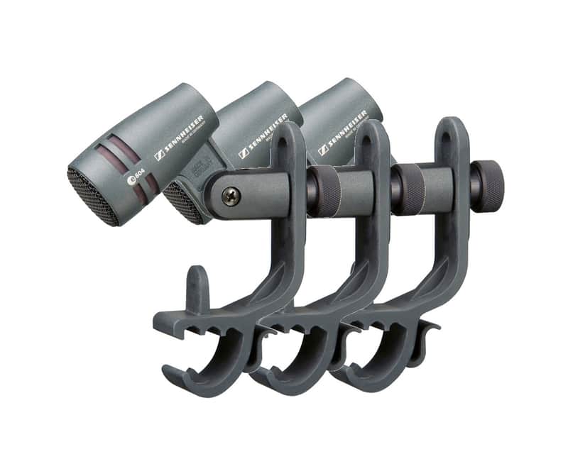 Sennheiser e604P 3 Pack of Clip-on Snare/Tom Drum Microphones Mic w/ Mount image 1